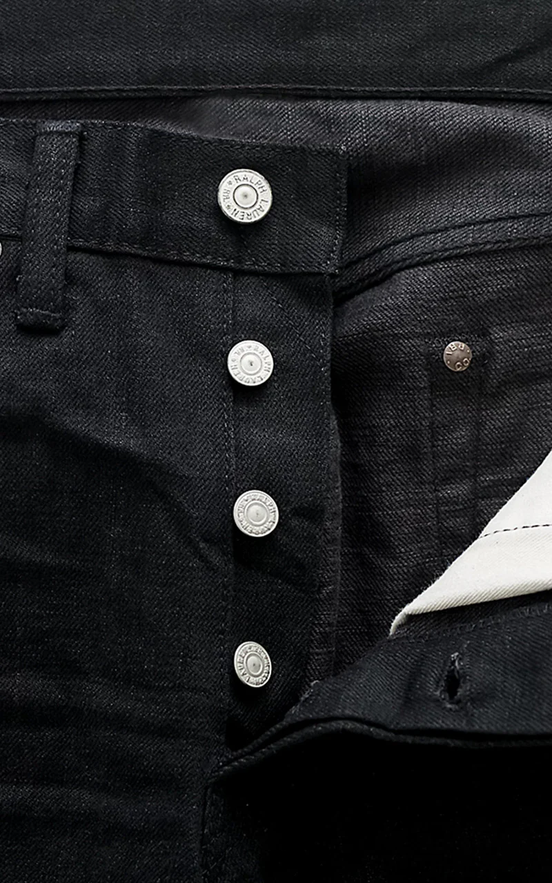 RRL Slim Fit Selvedge Jean Black - Image 3