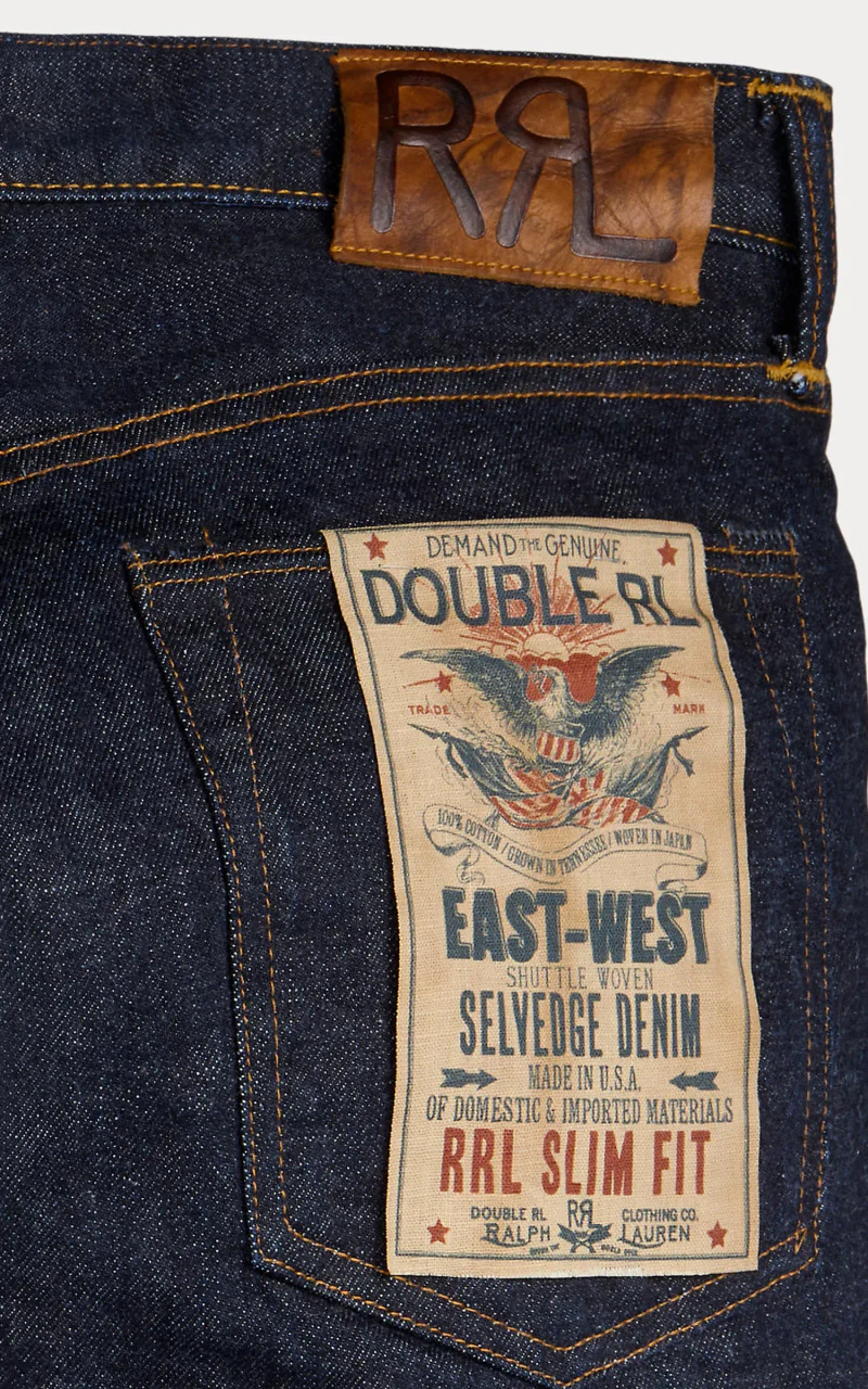 RRL Slim Fit Selvedge Jean Indigo Rinse - Image 5