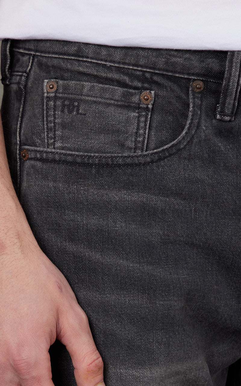 RRL Straight Fit Jean Dusty Black Wash - Image 8