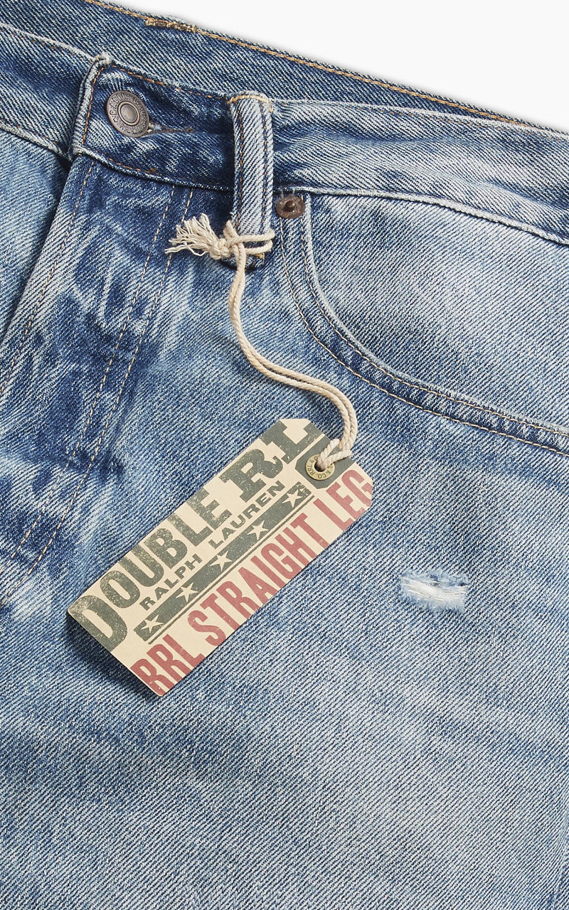 RRL Straight Fit Jean Repaired Clearville Wash - Image 5