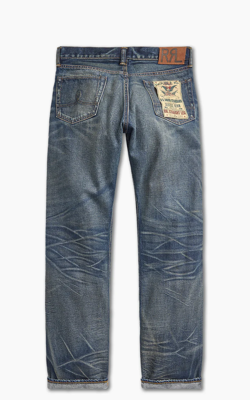 RRL Straight Fit Selvedge Jean Hawley Wash - Image 3