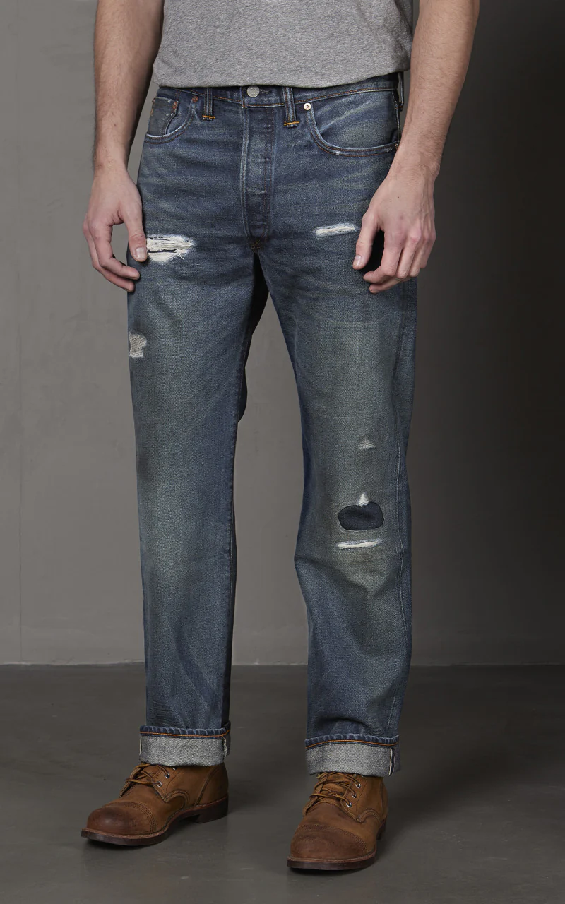 RRL Straight Fit Selvedge Jean Hawley Wash - Image 4