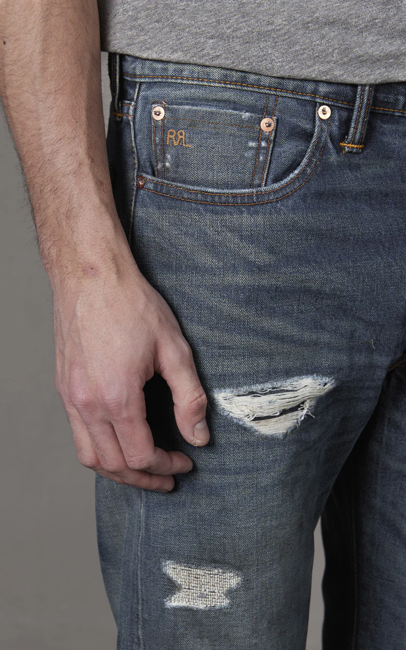 RRL Straight Fit Selvedge Jean Hawley Wash - Image 5