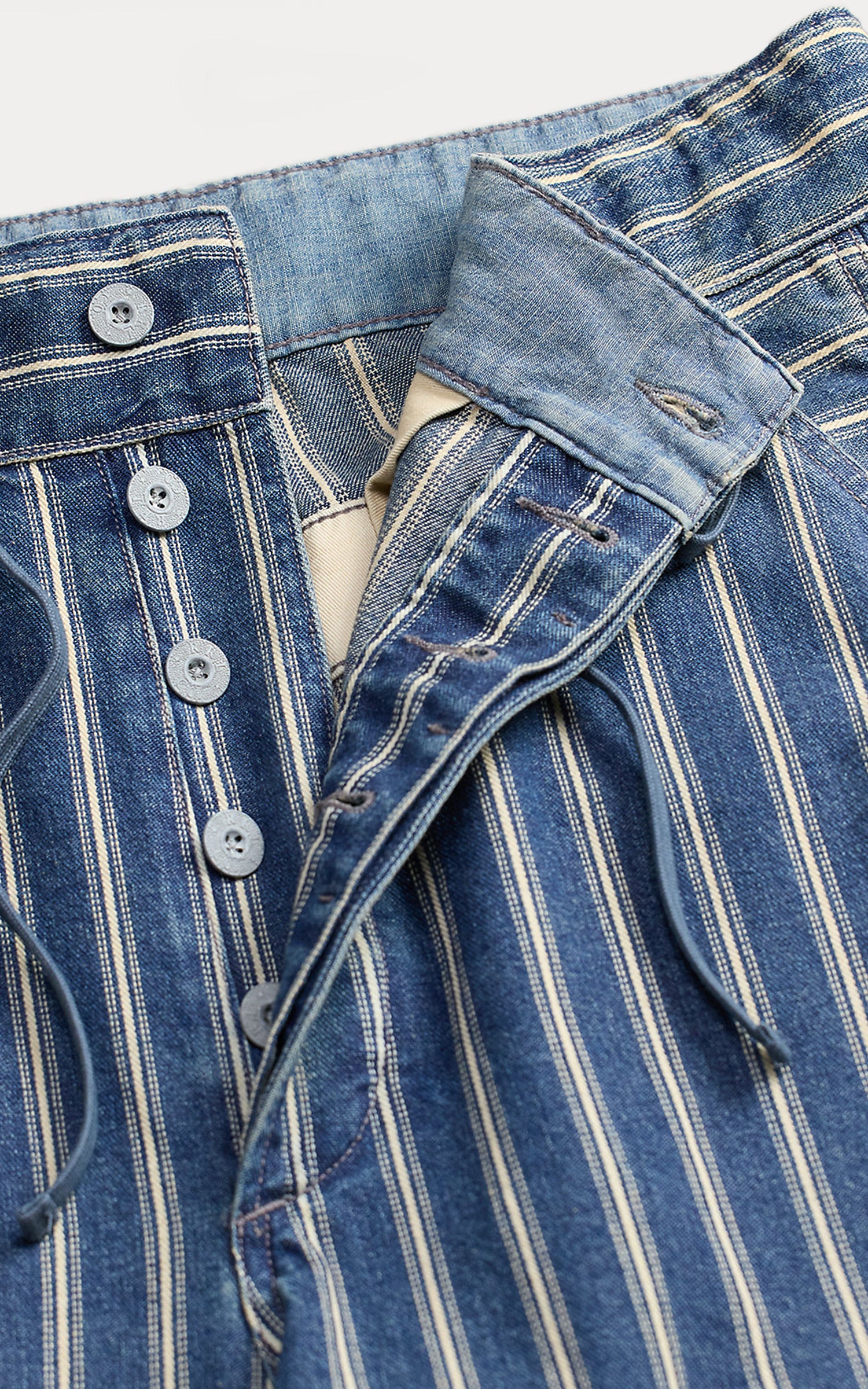 RRL Stripe Denim Davie Pant Indigo - Image 3