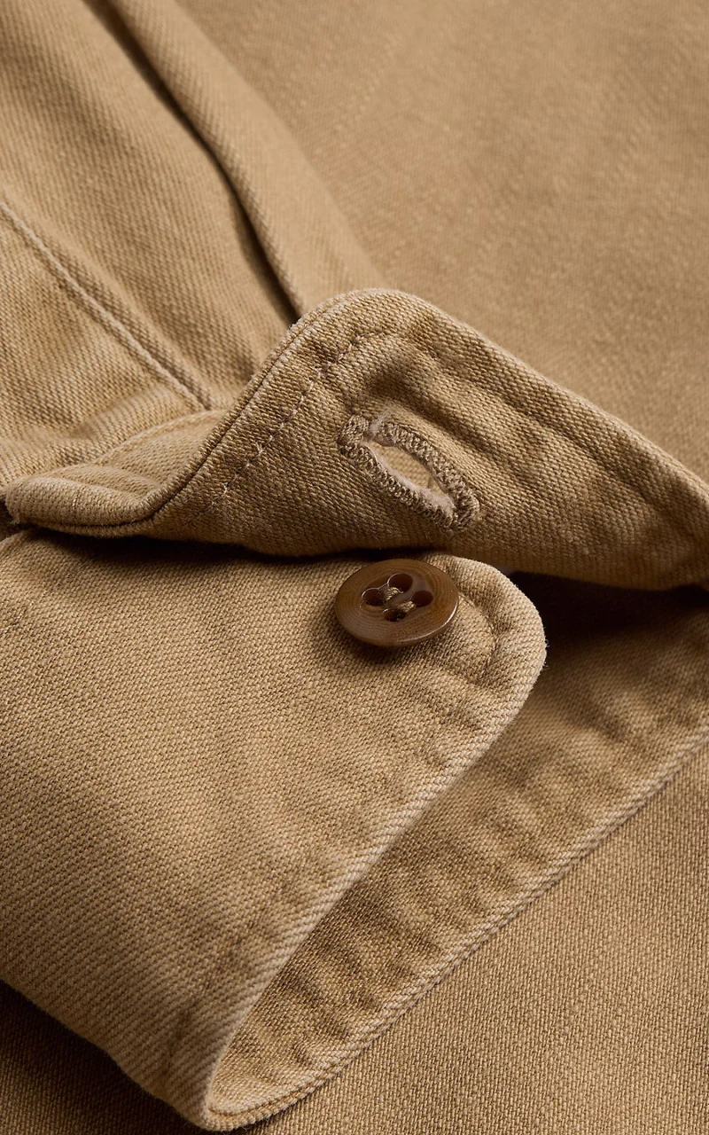 RRL Twill Officer's Workshirt Faded Tan - Image 5