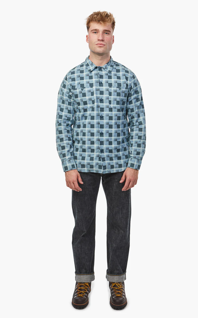 RRL Universal Camp Shirt Dark Blue - Image 2