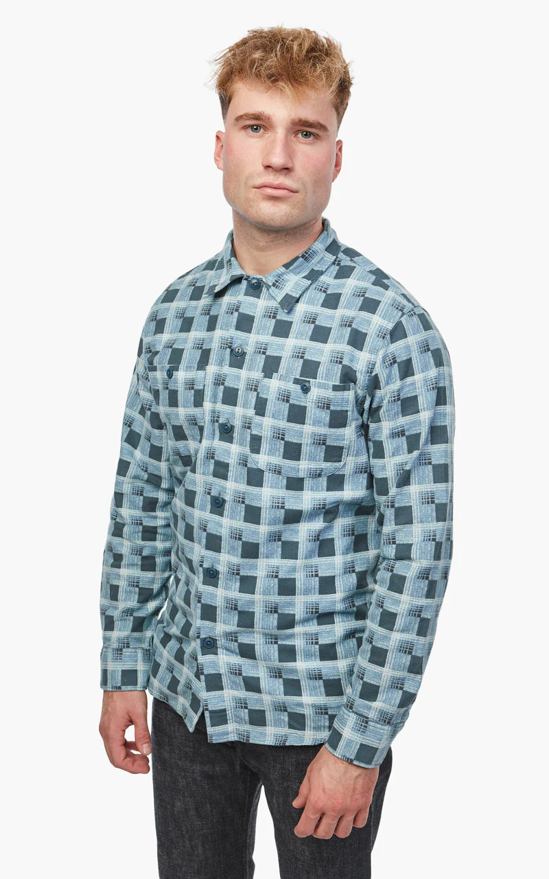 RRL Universal Camp Shirt Dark Blue - Image 3