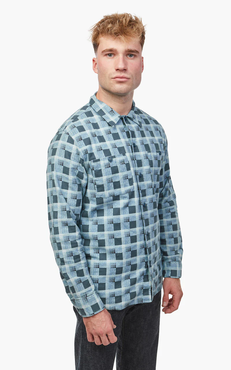 RRL Universal Camp Shirt Dark Blue - Image 4