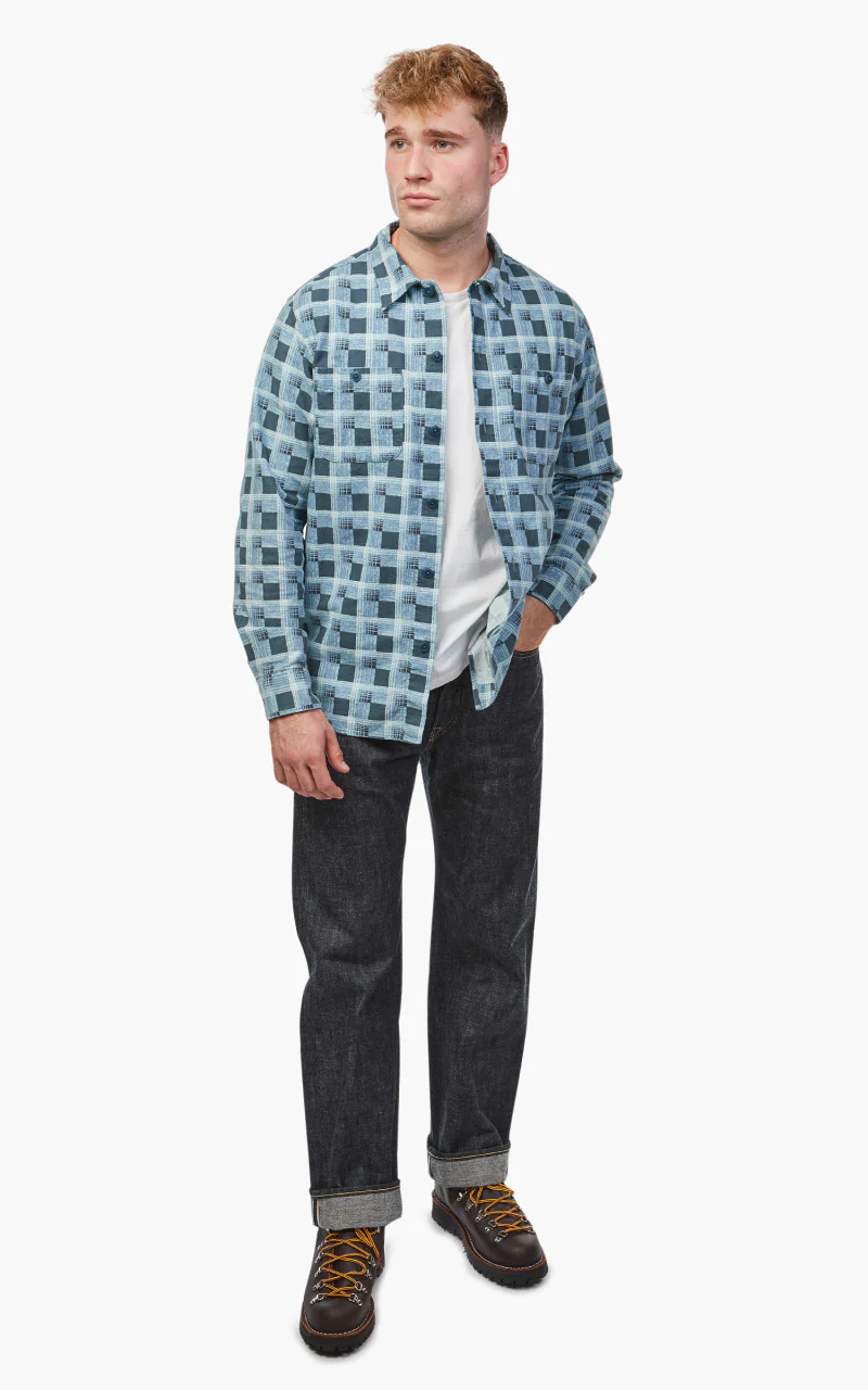 RRL Universal Camp Shirt Dark Blue - Image 7