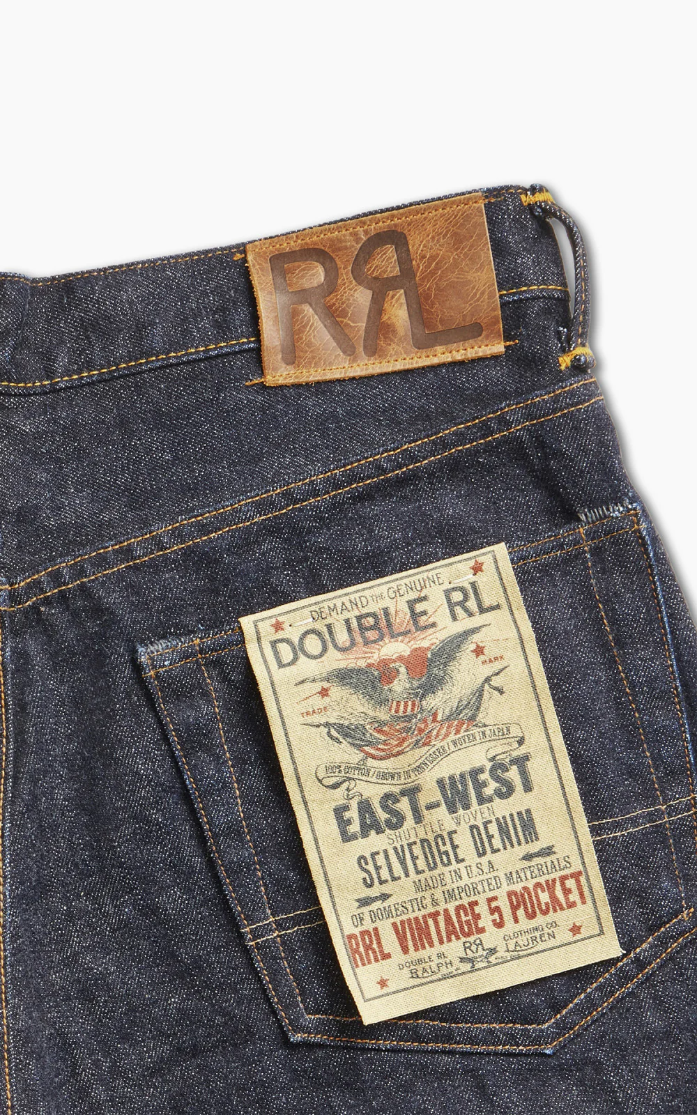 RRL Vintage 5-Pocket Jean East-West Selvedge Indigo - Image 4