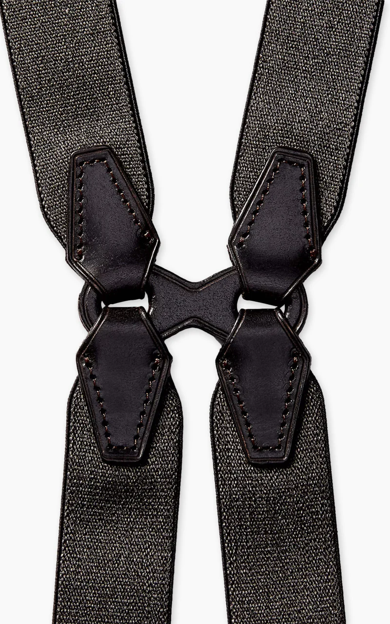 RRL Warren Stretch Jaspé Braces Charcoal Grey - Image 3