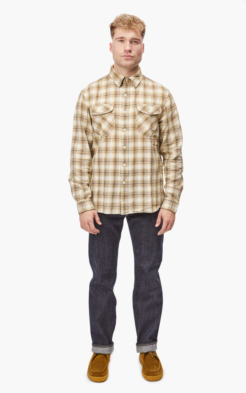 RRL Western Sport Shirt Plain Weave Tan - Image 2