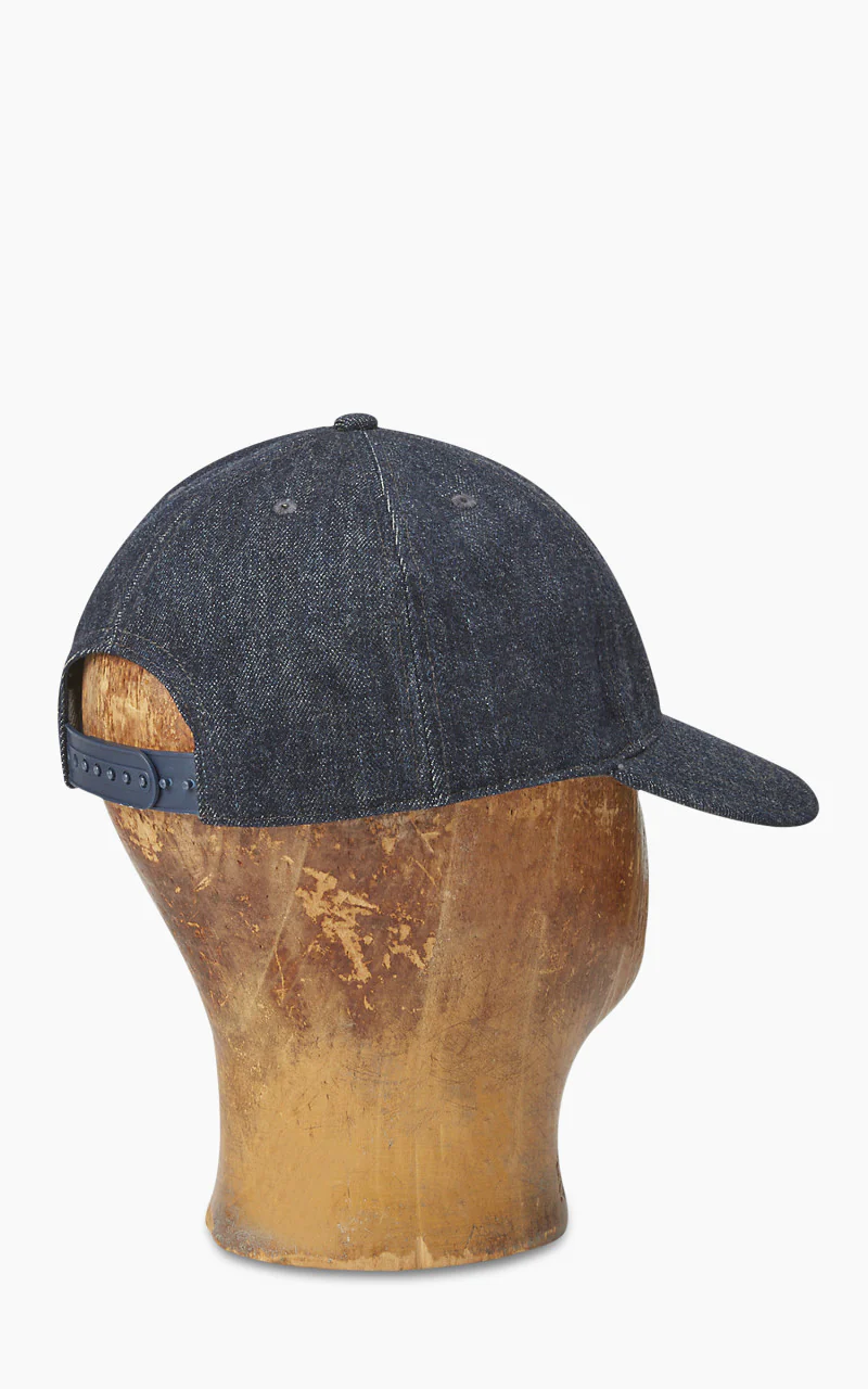 RRL Winged-Logo Baseball Cap Denim Indigo - Image 2
