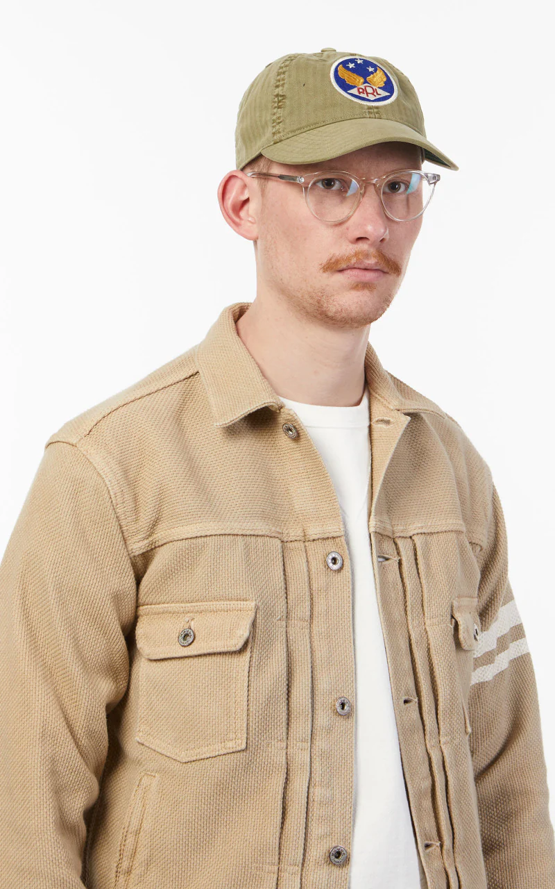 RRL Winged-Logo Baseball Cap Garment-Dyed Brewster Green - Image 5