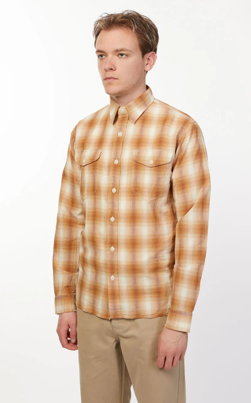 RRL Work Shirt Tan/Cream - Image 4