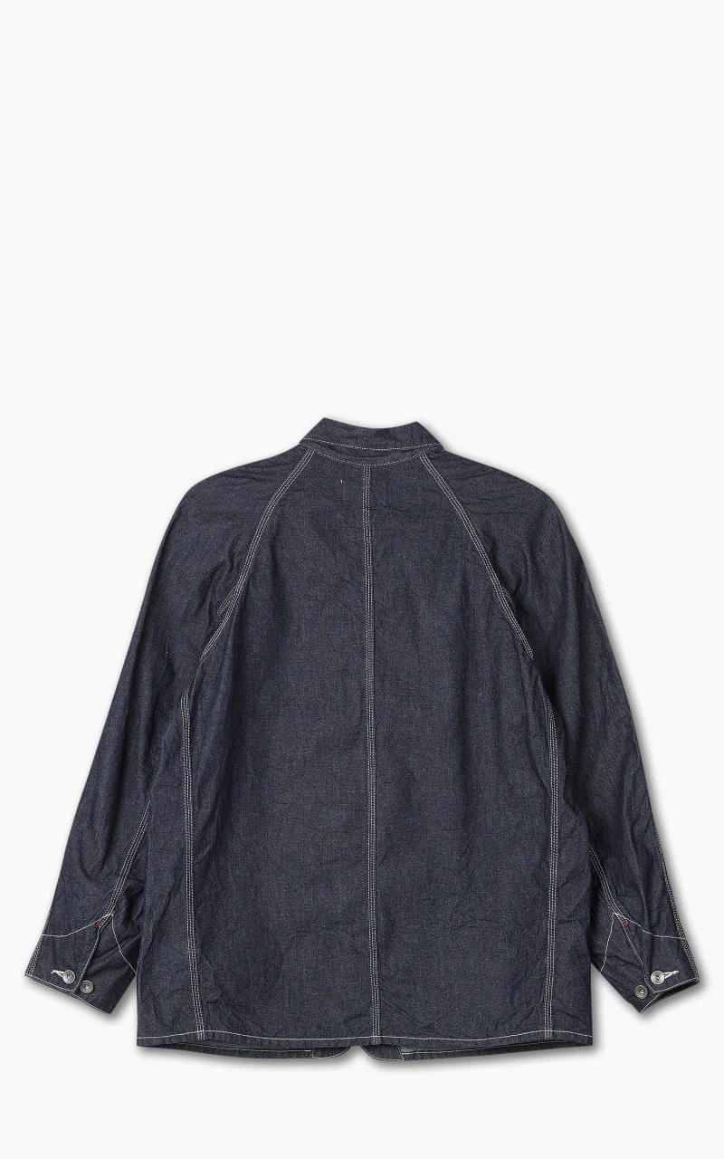 Samurai Jeans HJCA-D10oz Chore Jacket Selvedge Pure Indigo 10oz - Image 3