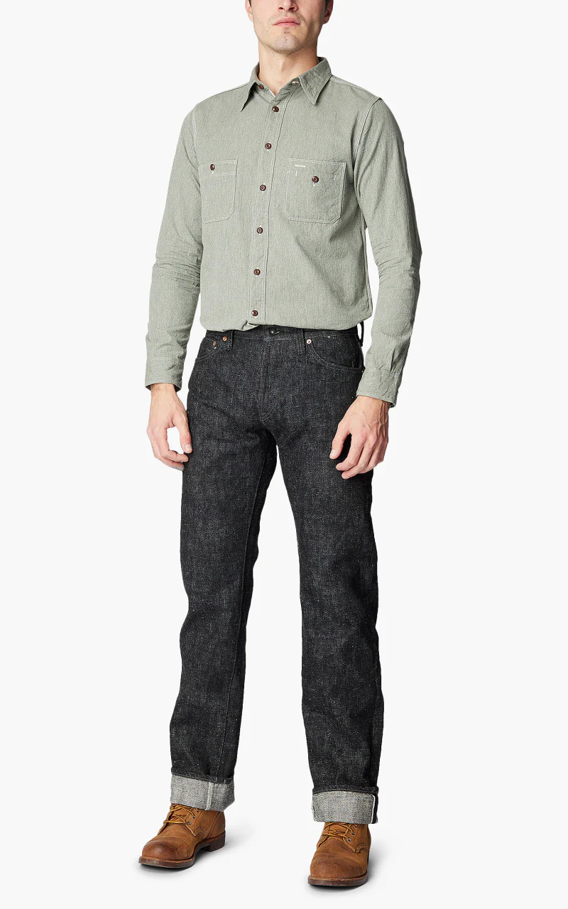 Samurai Jeans S5000BK II Zero Straight Fit Jeans Black 17oz - Image 2