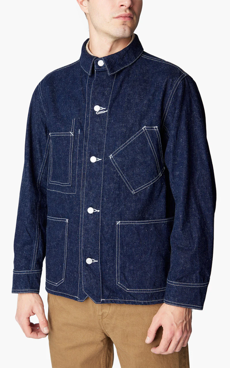 Samurai Jeans S50CV-SC01 Chore Jacket Selvedge Indigo 10oz - Image 4
