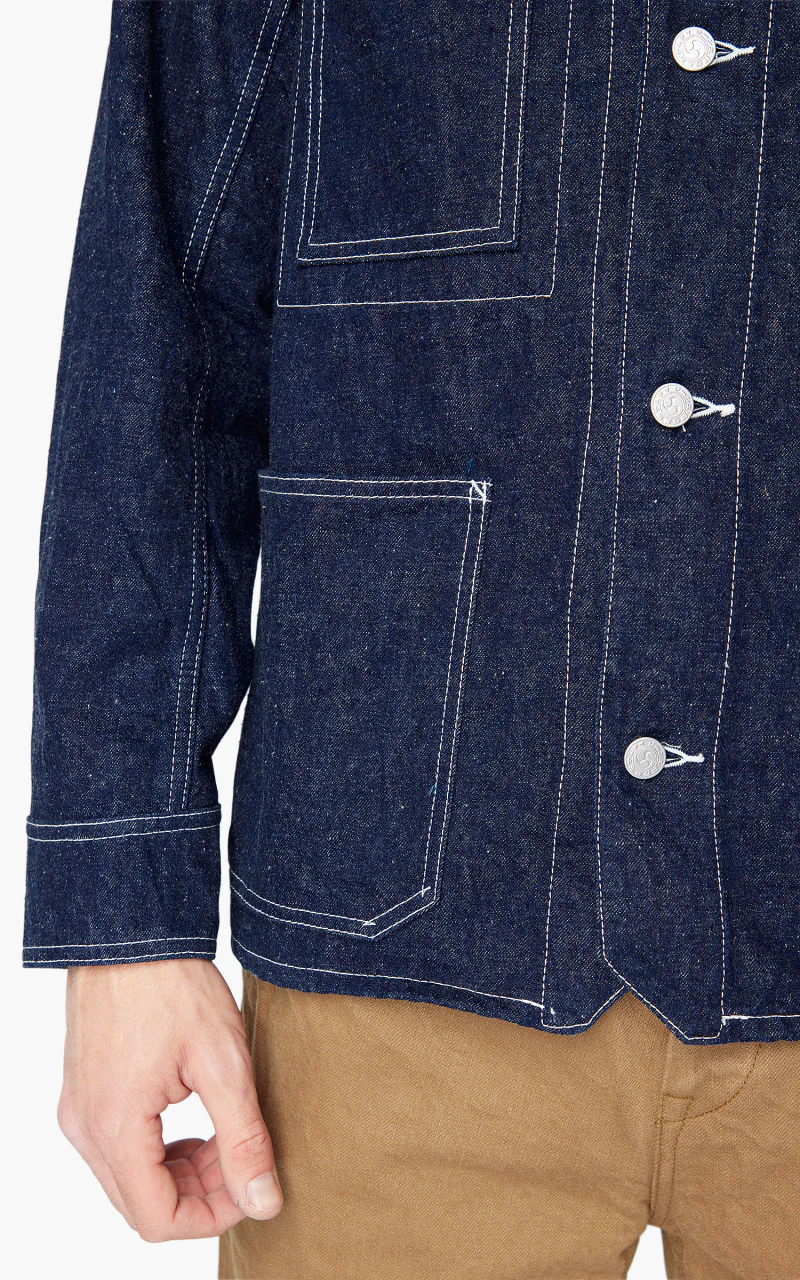 Samurai Jeans S50CV-SC01 Chore Jacket Selvedge Indigo 10oz - Image 6