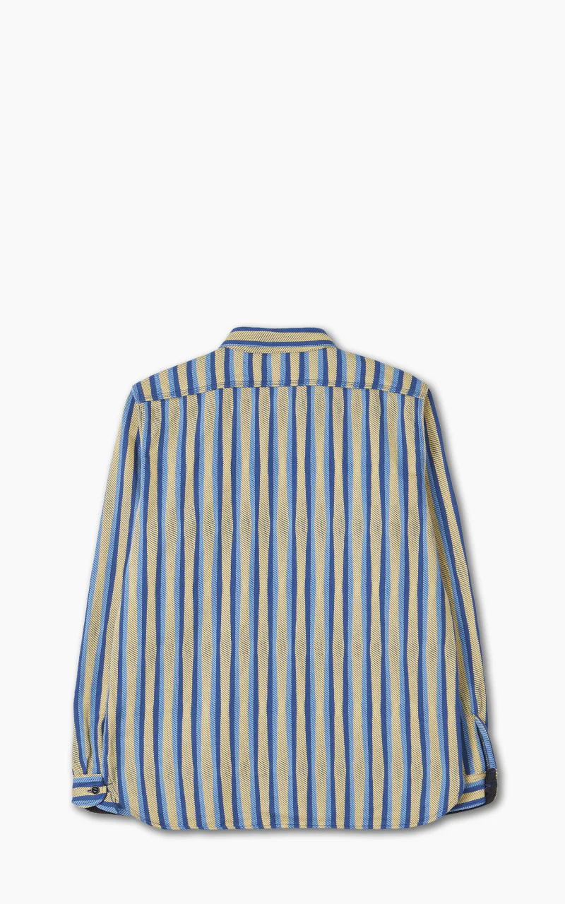 Samurai Jeans SDN23-01 “Drunk Stripe" Flannel Work Shirt Yellow - Image 3