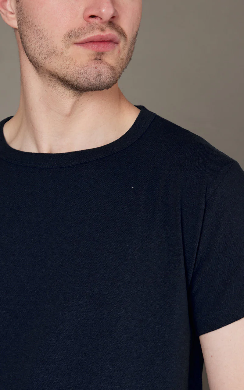 Samurai Jeans SJ2PST-Crew Plain Crew Neck 2-Pack T-Shirt Navy - Image 4
