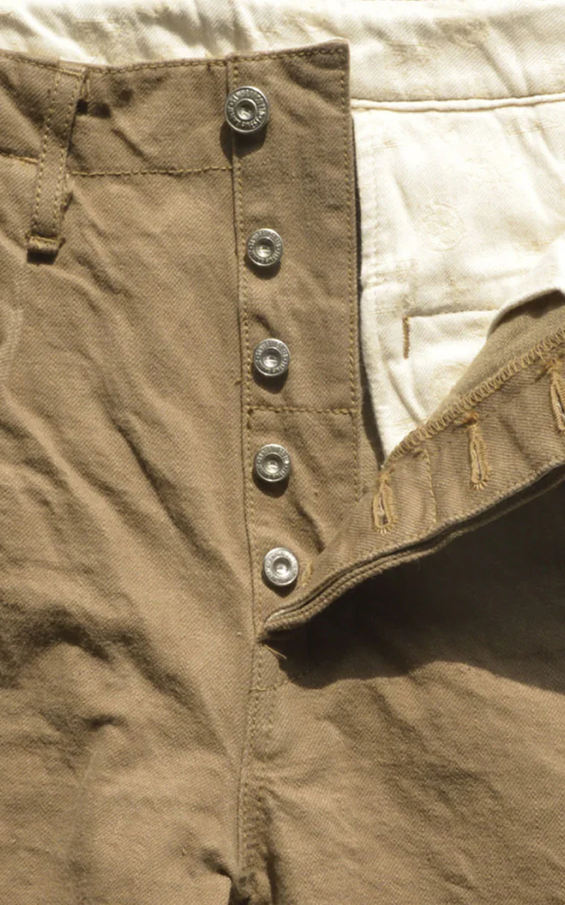 Samurai Jeans SJ48CP Wide Straight Chino Selvedge Khaki 15oz - Image 9