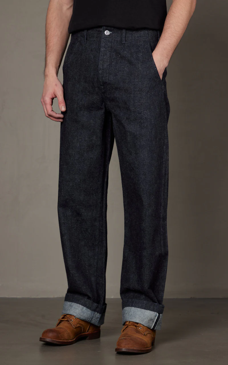 Samurai Jeans SJ48DP Wide Straight Chino Selvedge Indigo 15oz - Image 4