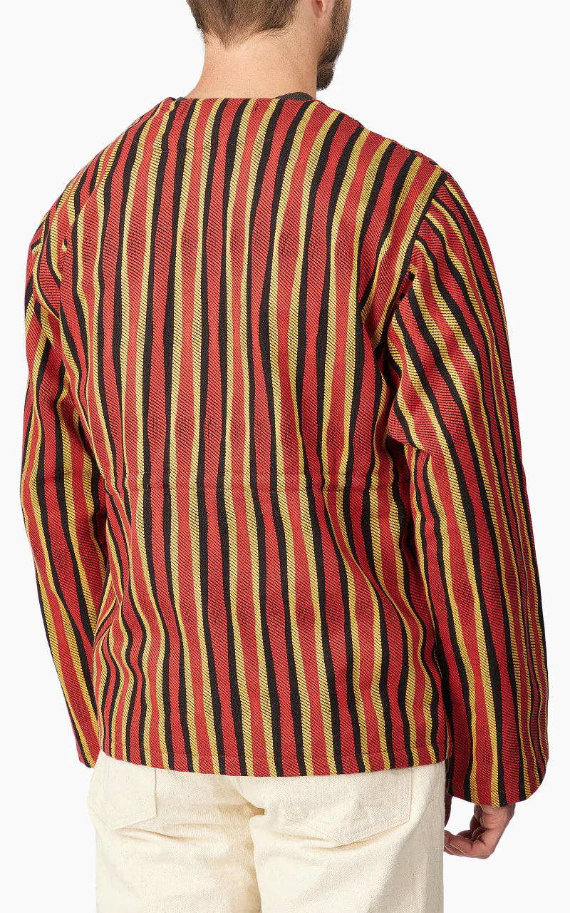 Samurai Jeans SJMJ23-LNR “Drunk Stripe" Flannel Liner Jacket Red - Image 6