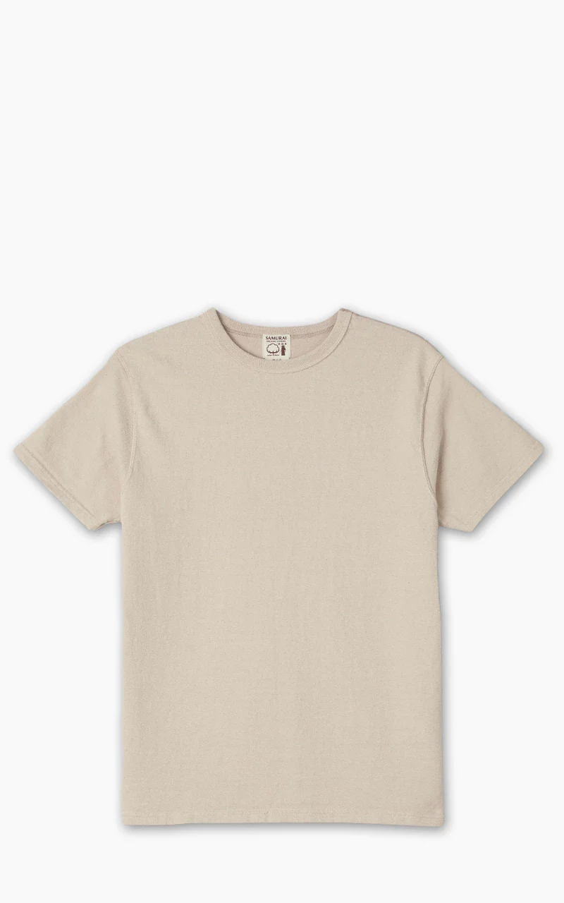 Samurai Jeans SJST-SC01 Japanese Cotton Made Crew Neck Tee Kuri Light