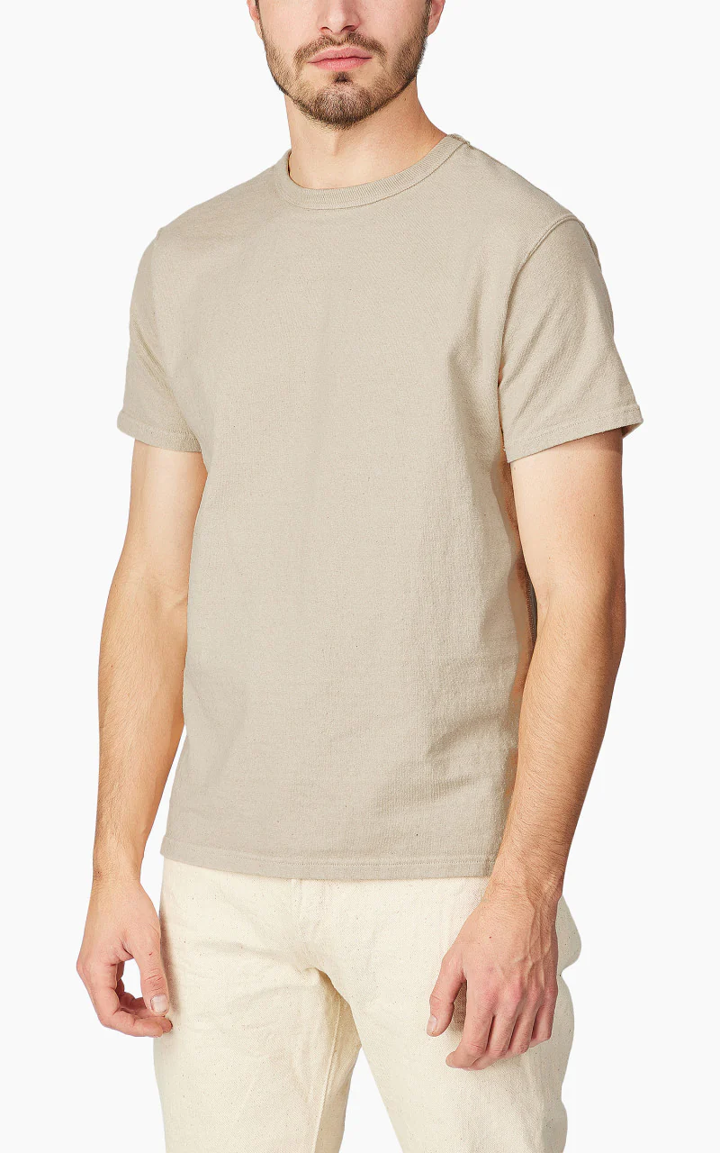 Samurai Jeans SJST-SC01 Japanese Cotton Made Crew Neck Tee Kuri Light - Image 4
