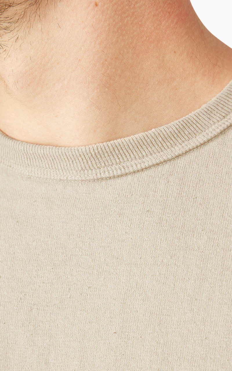 Samurai Jeans SJST-SC01 Japanese Cotton Made Crew Neck Tee Kuri Light - Image 5