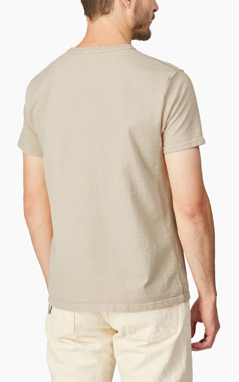 Samurai Jeans SJST-SC01 Japanese Cotton Made Crew Neck Tee Kuri Light - Image 6