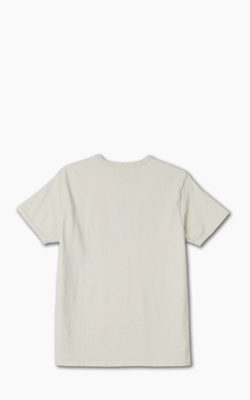 Samurai Jeans SJST-SC01 Japanese Cotton Made Crew Neck Tee Natural - Image 3