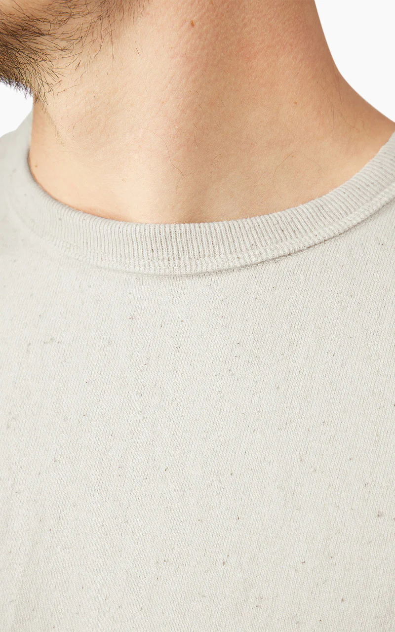 Samurai Jeans SJST-SC01 Japanese Cotton Made Crew Neck Tee Natural - Image 5