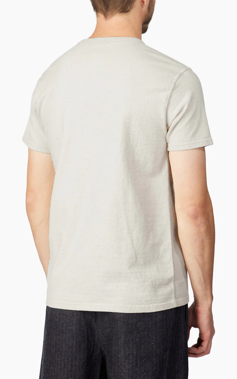 Samurai Jeans SJST-SC01 Japanese Cotton Made Crew Neck Tee Natural - Image 6
