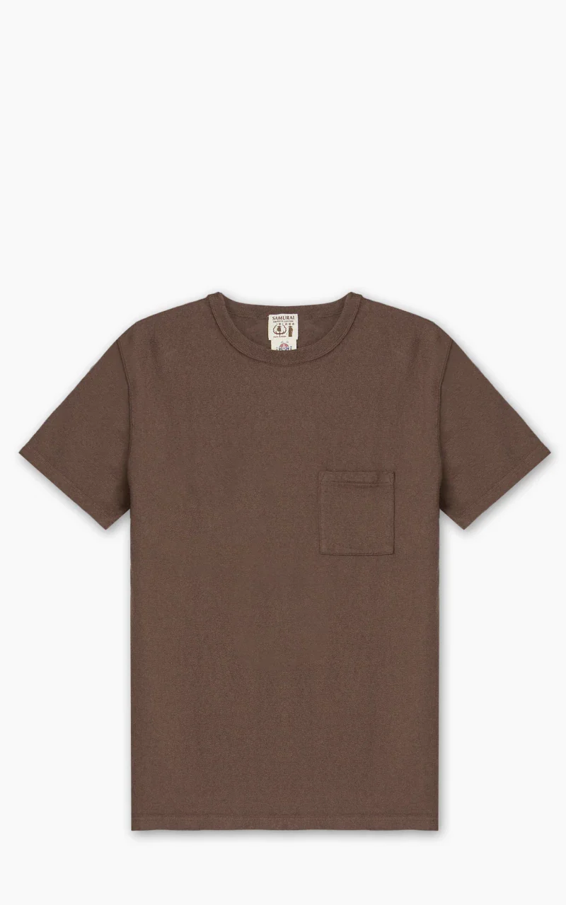 Samurai Jeans SJST-SC03 Japanese Cotton Made Pocket Tee Kuri Dark