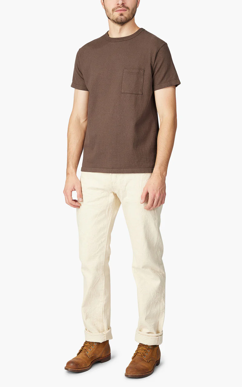 Samurai Jeans SJST-SC03 Japanese Cotton Made Pocket Tee Kuri Dark - Image 2