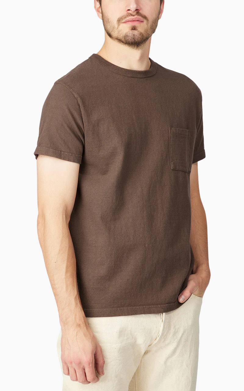 Samurai Jeans SJST-SC03 Japanese Cotton Made Pocket Tee Kuri Dark - Image 4