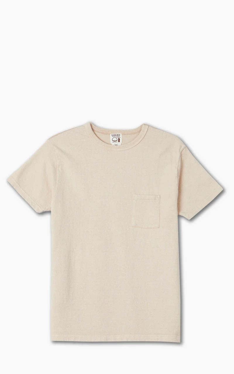 Samurai Jeans SJST-SC03 Japanese Cotton Made Pocket Tee Kuri Light