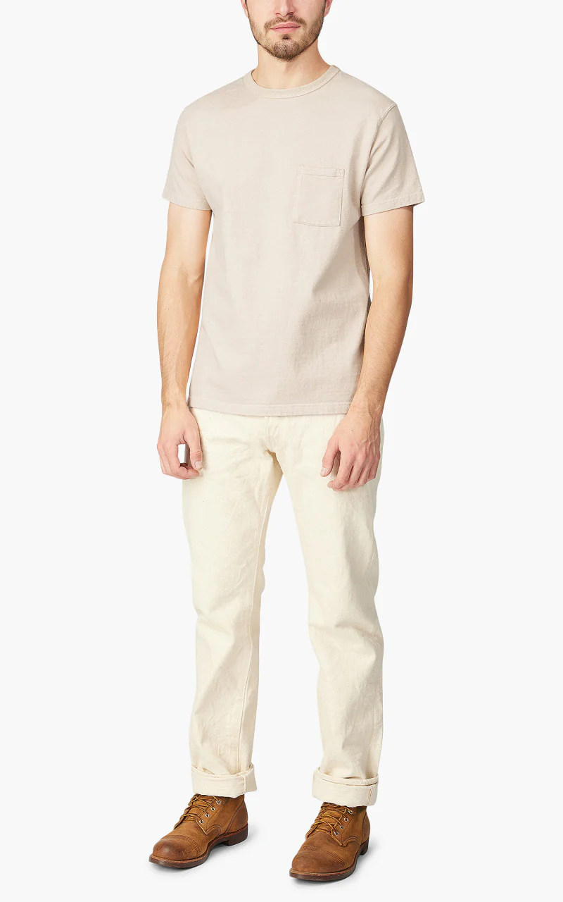 Samurai Jeans SJST-SC03 Japanese Cotton Made Pocket Tee Kuri Light - Image 2