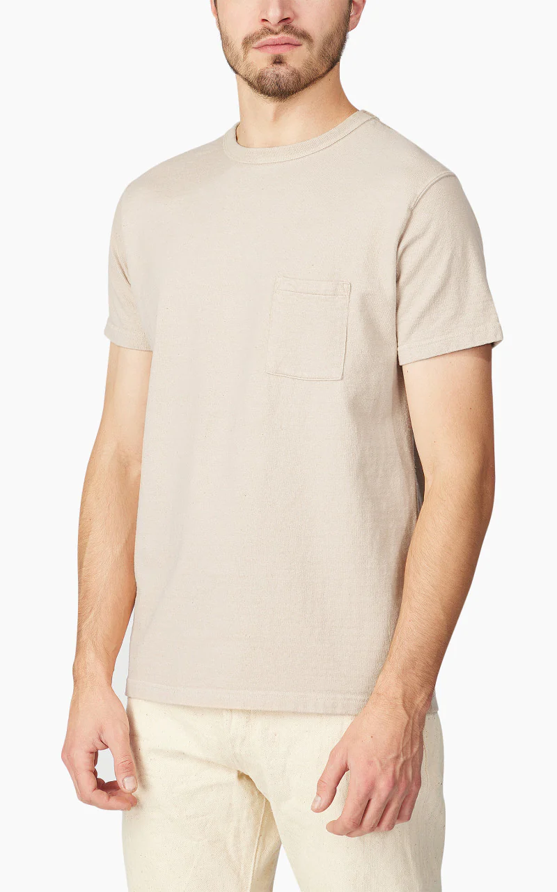 Samurai Jeans SJST-SC03 Japanese Cotton Made Pocket Tee Kuri Light - Image 4