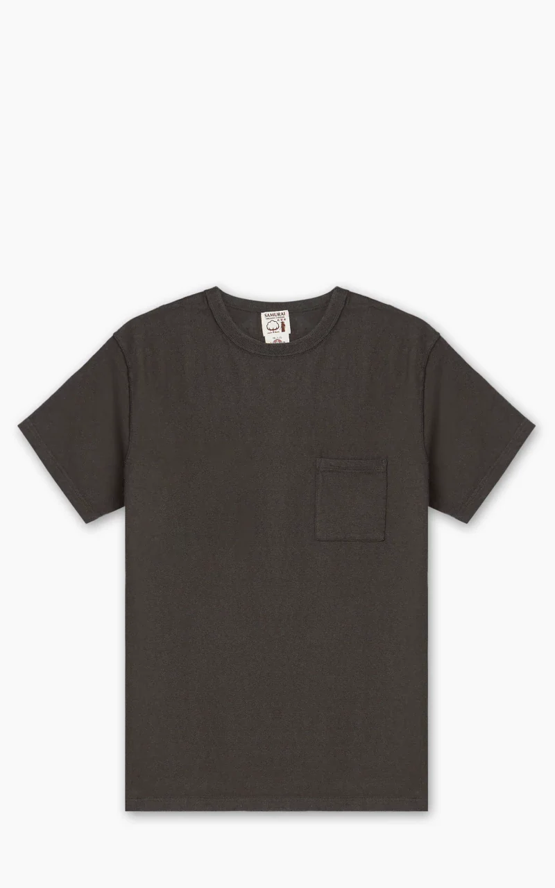 Samurai Jeans SJST-SC03 Japanese Cotton Made Pocket Tee Kuromame