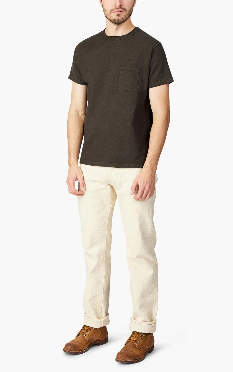 Samurai Jeans SJST-SC03 Japanese Cotton Made Pocket Tee Kuromame - Image 2