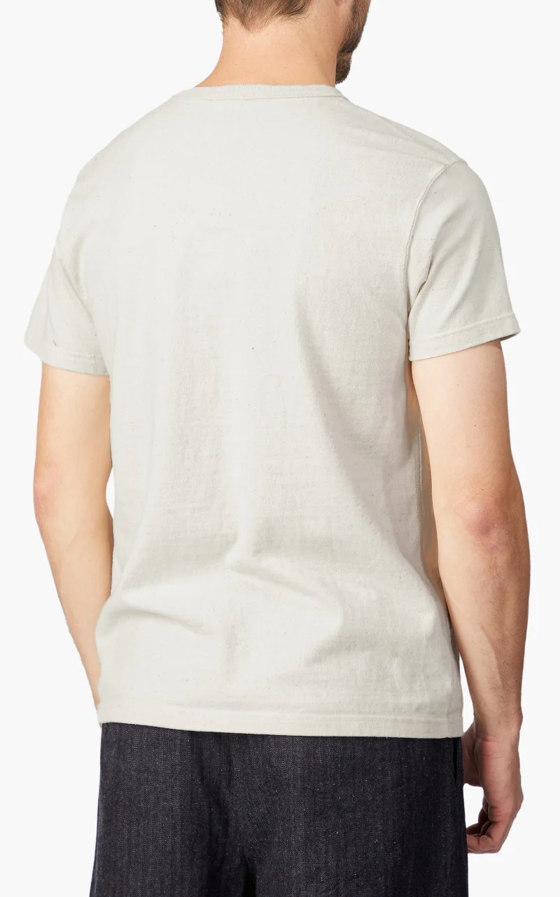Samurai Jeans SJST-SC03 Japanese Cotton Made Pocket Tee Natural - Image 6