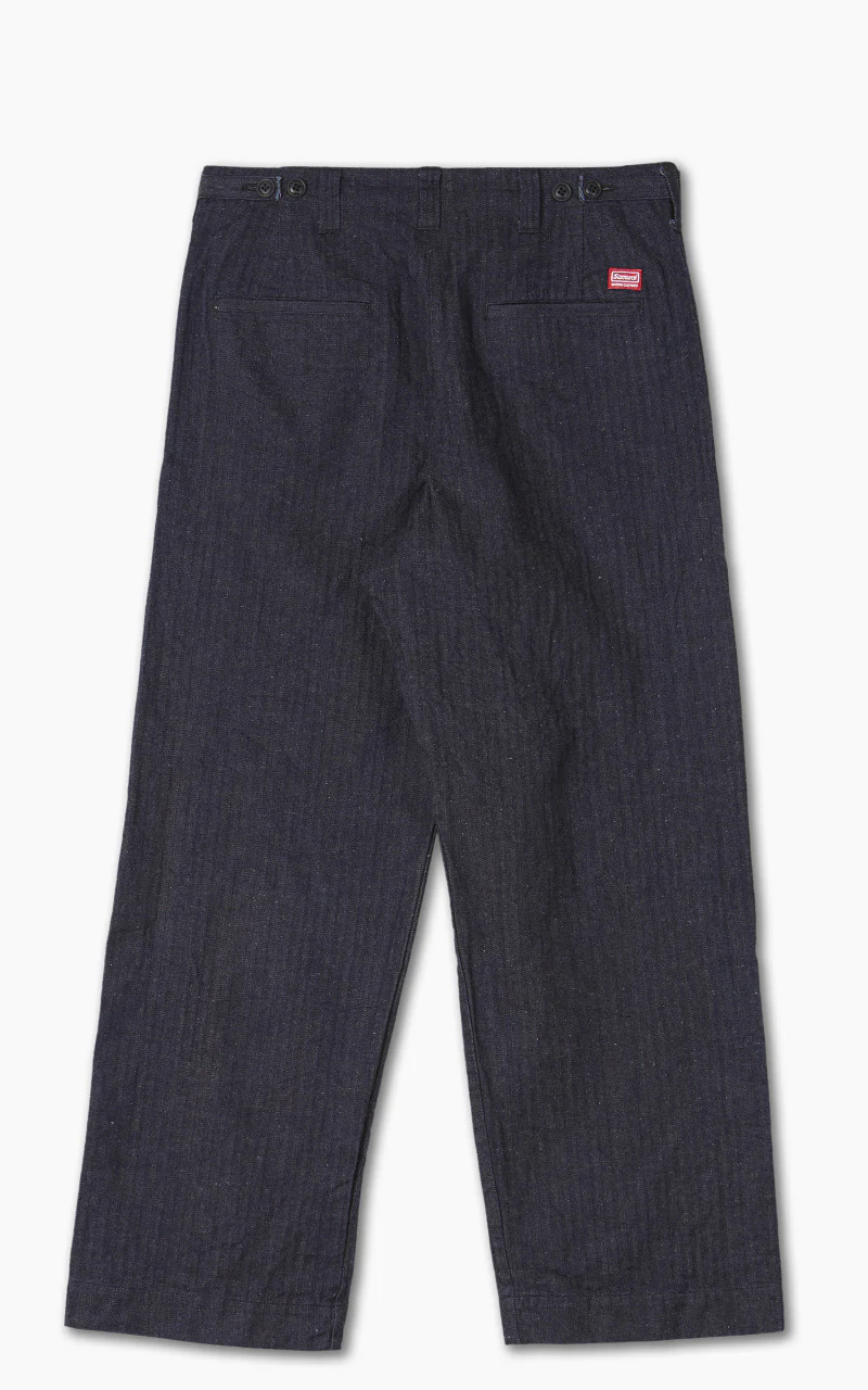 Samurai Jeans SWC600C23-HB Wide Work Pants Neppy HBT Indigo 13oz - Image 3