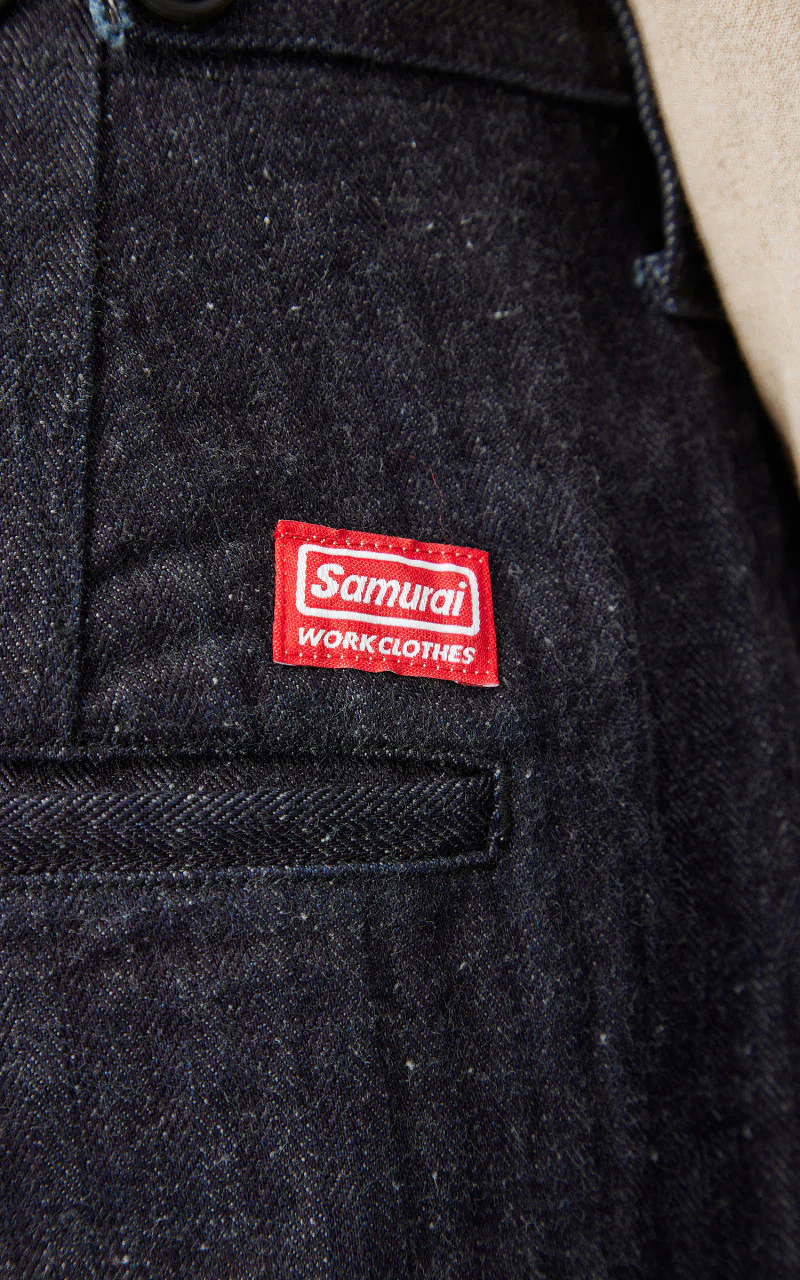 Samurai Jeans SWC600C23-HB Wide Work Pants Neppy HBT Indigo 13oz - Image 7