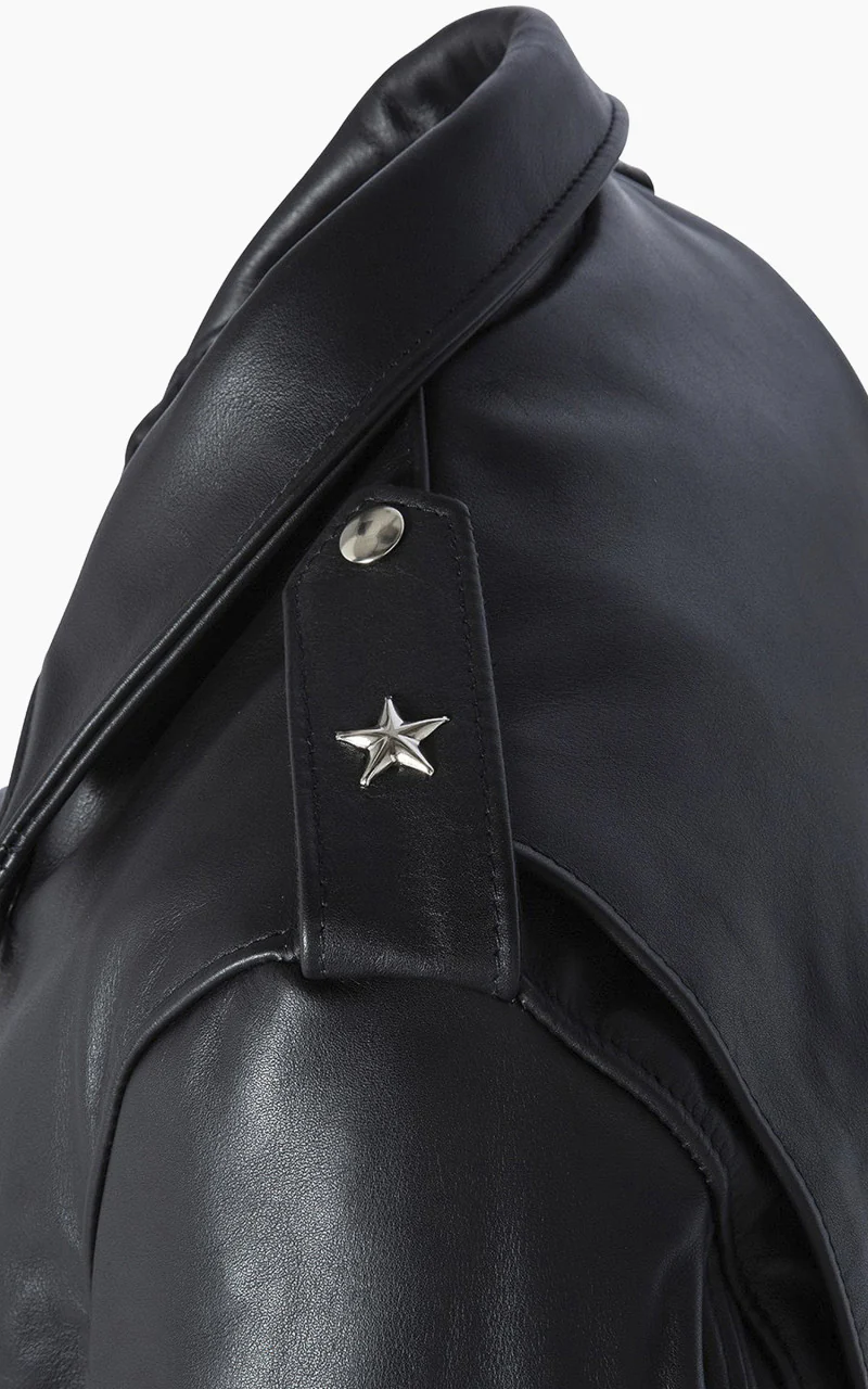 Schott NYC 613 One Star Perfecto Motorcycle Leather Jacket Black - Image 5