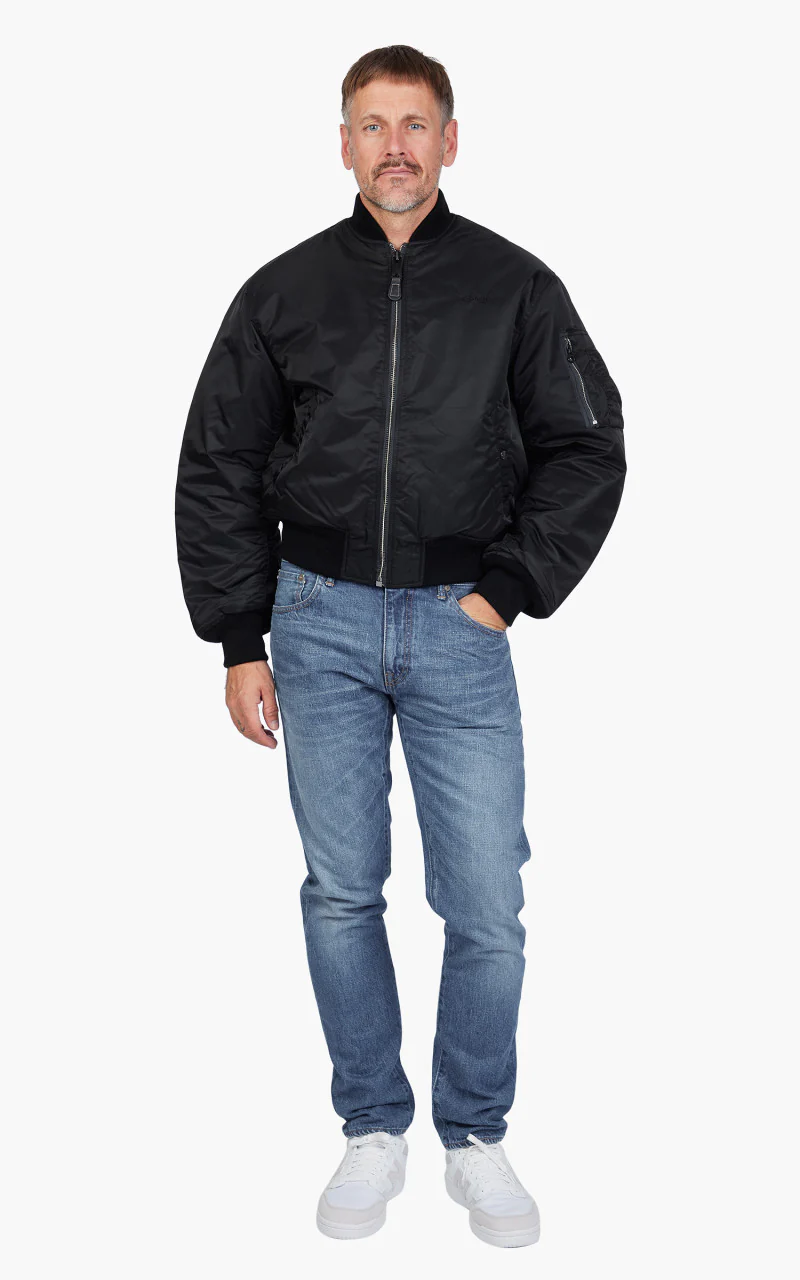Schott NYC Airforce 90s Fit MA-1 Bomber Jacket Black - Image 2