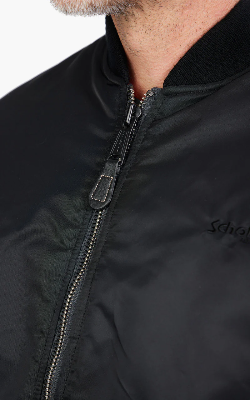 Schott NYC Airforce 90s Fit MA-1 Bomber Jacket Black - Image 5