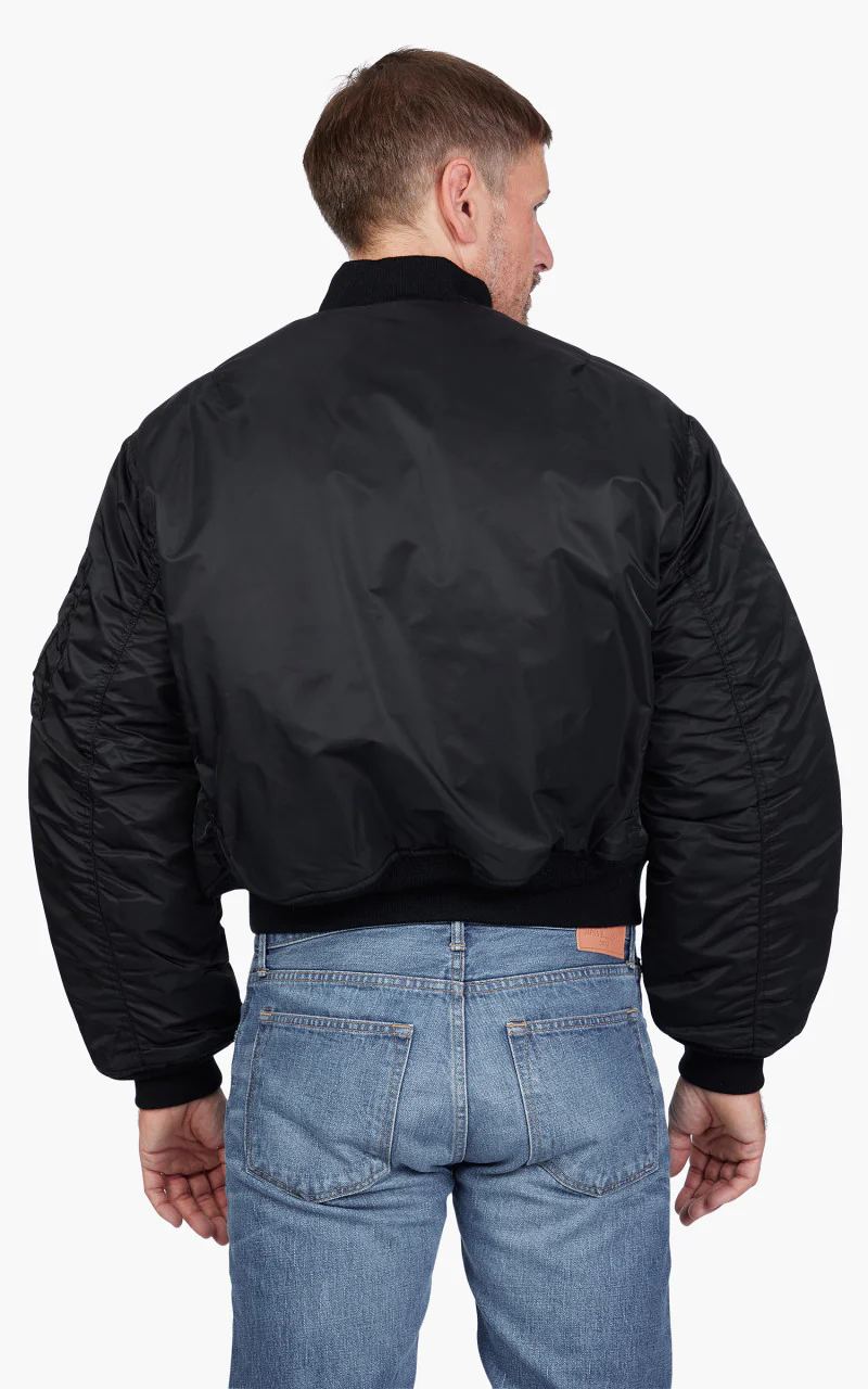 Schott NYC Airforce 90s Fit MA-1 Bomber Jacket Black - Image 9